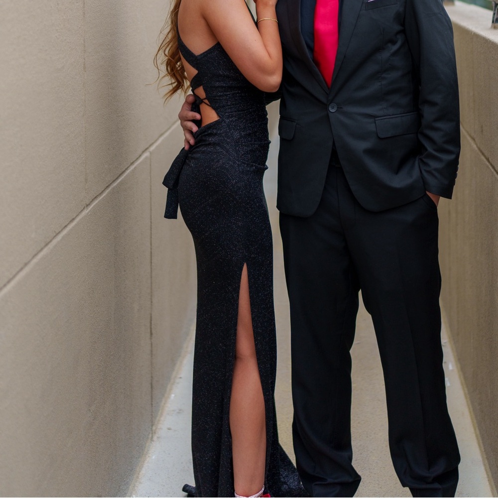 Black sparkly prom dress! Worn once!